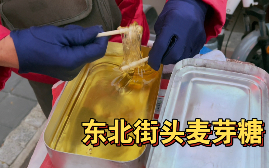 东北街头大姨麦芽糖卖了19年,在日本少说也是个麦芽糖仙人哔哩哔哩bilibili