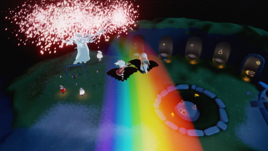 好浪漫 光遇彩虹魔法原来能站上去