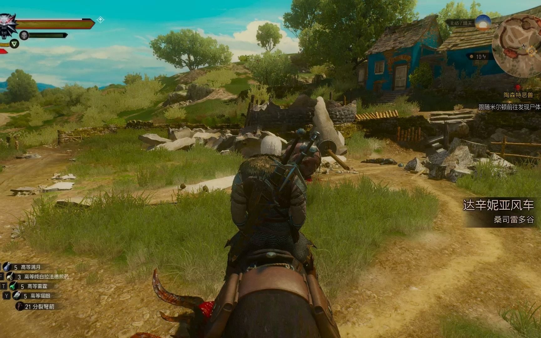 巫师3二周目-血与酒-陶森特恶兽1