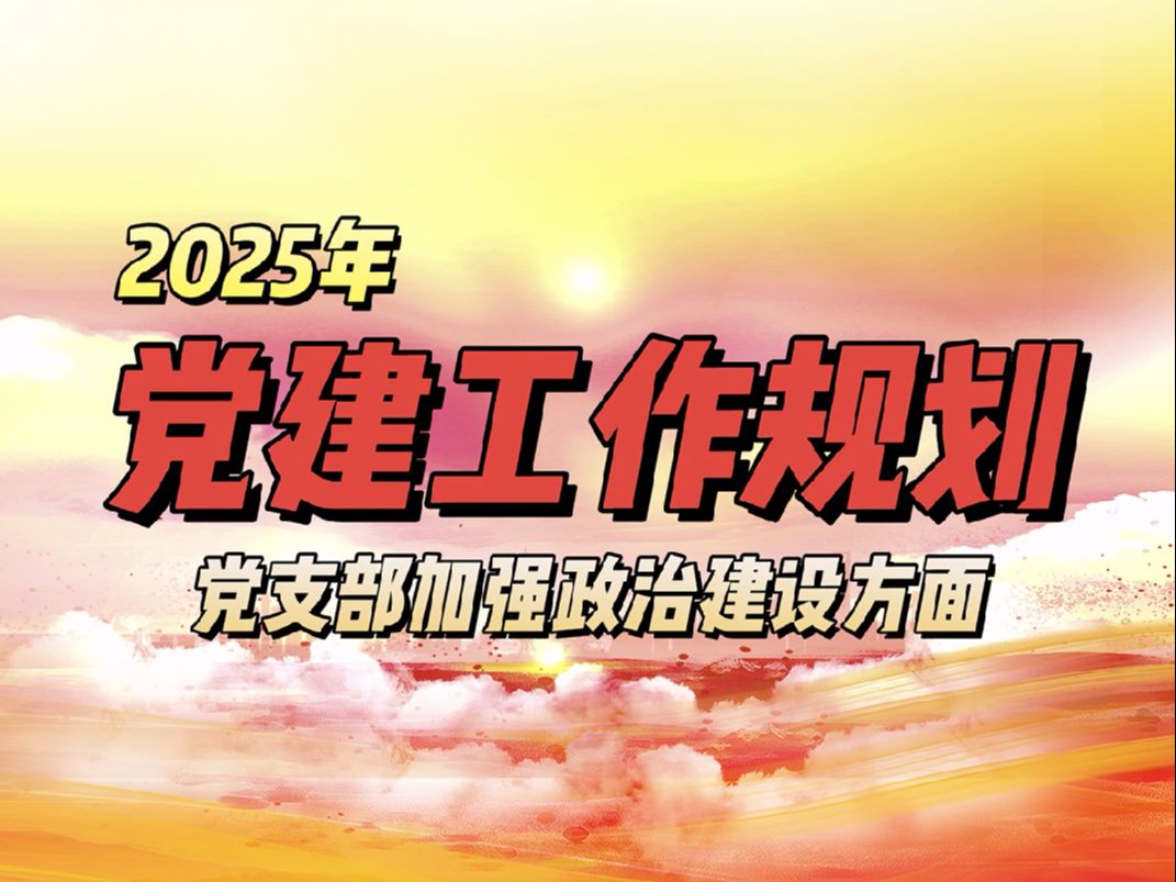 2025年党建工作规划不知从何入手?重点工作思路看这里!【基层党建宝典】哔哩哔哩bilibili