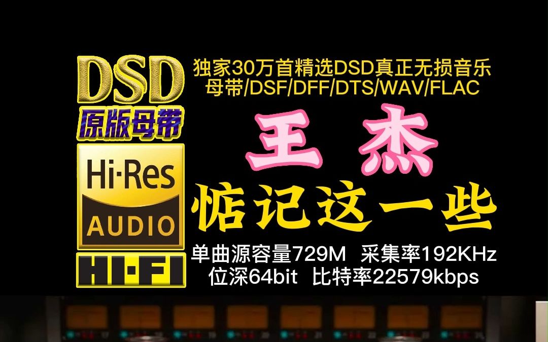 [图]《一生何求》国语版，王杰《惦记这一些》DSD完整版，单曲源容量729M【30万首精选真正DSD无损HIFI音乐，百万调音师制作】