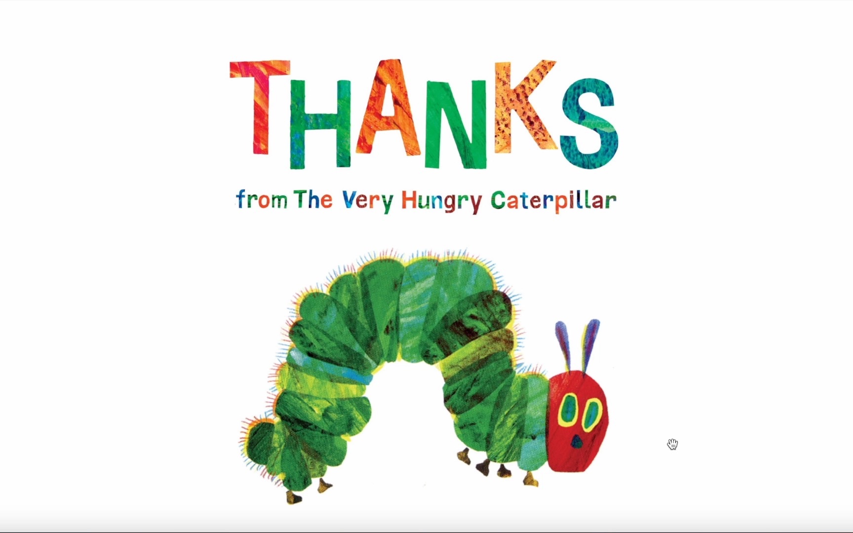 [图]Thanks from the very hungry caterpillar 好饿好饿的毛毛虫对你说谢谢 英文 原版儿童绘本