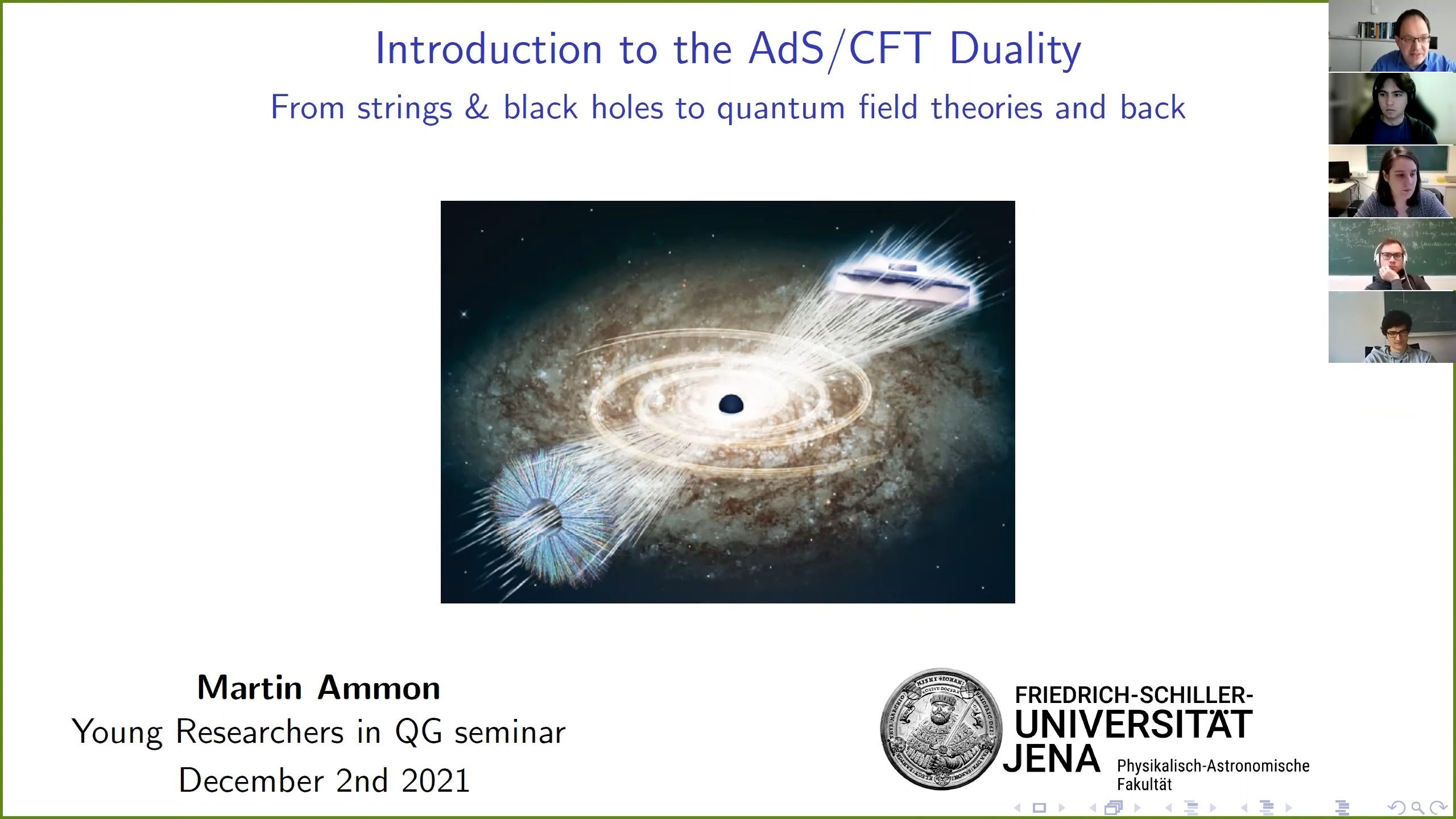 [图]Introduction to the AdS⧸CFT Duality - Martin Ammon