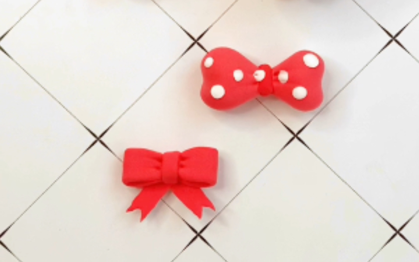 三种简单实用的粘土蝴蝶结