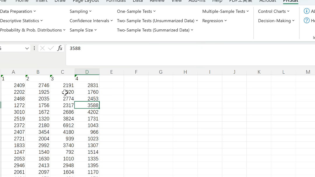 方差分析的多重比较. Excel addin phstat哔哩哔哩bilibili