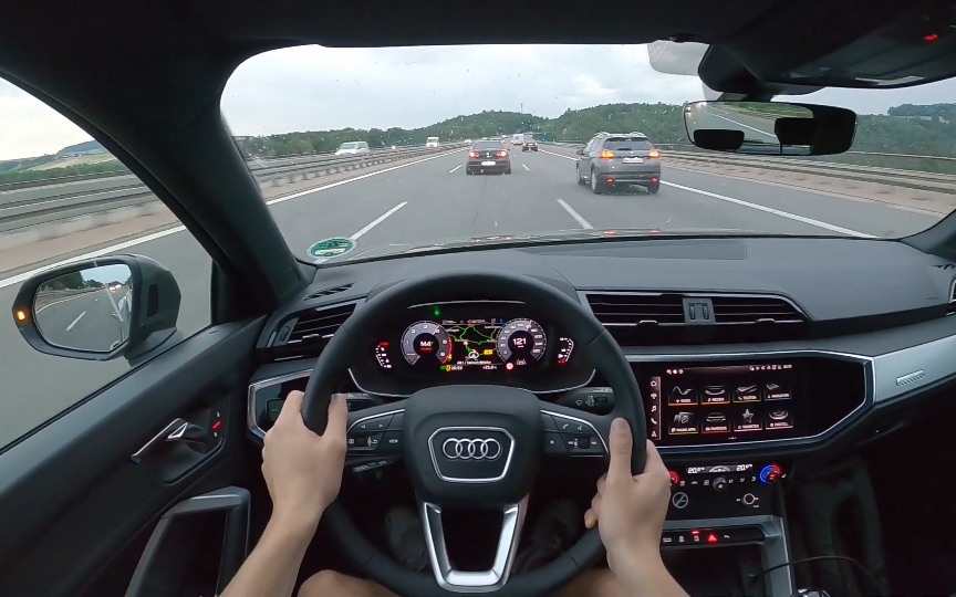 2023款奥迪q3 35tdi 150ps夜间第一视角试驾