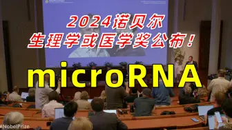 Download Video: 【诺奖现场】miRNA获2024诺贝尔生理学或医学奖！