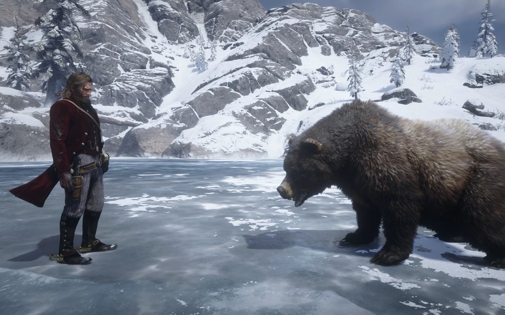 【荒野大镖客2】野外遇到熊的正确应对姿势