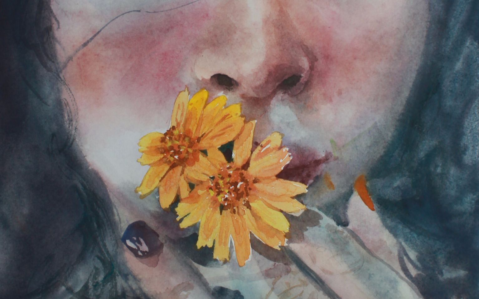 【墨叽水彩】今天你爆肝了吗——用不透明水彩nicker画出透明质感