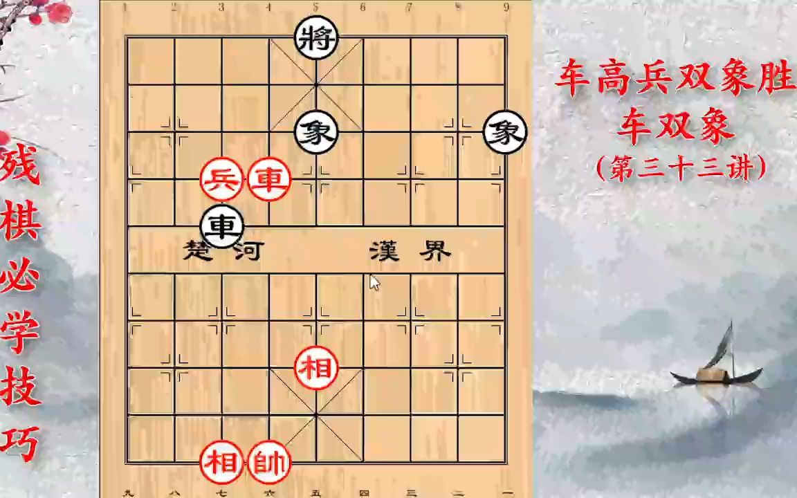 [图]残棋必学技巧：车高兵双相必胜车双象，核心思路解析