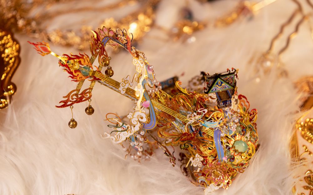 step19第三个飘带围绕琵琶拼装视频,以及step18九色鹿卡在飘带上