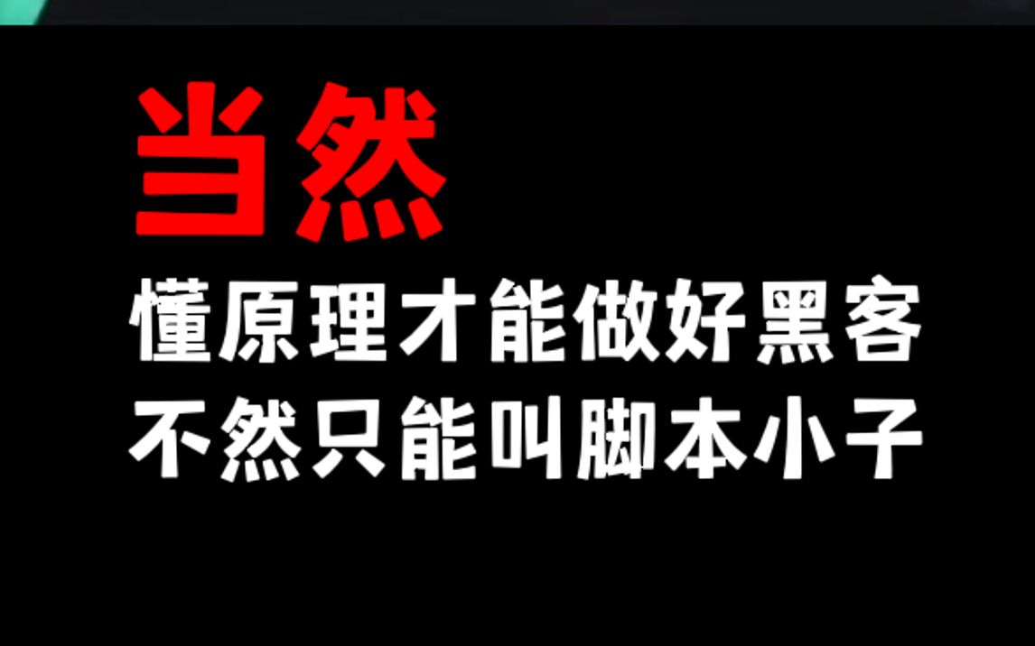 学黑客需要学编程吗?当然需要!哔哩哔哩bilibili