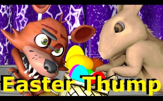 (fnaf sfm)小foxy复活节兔子重击动画