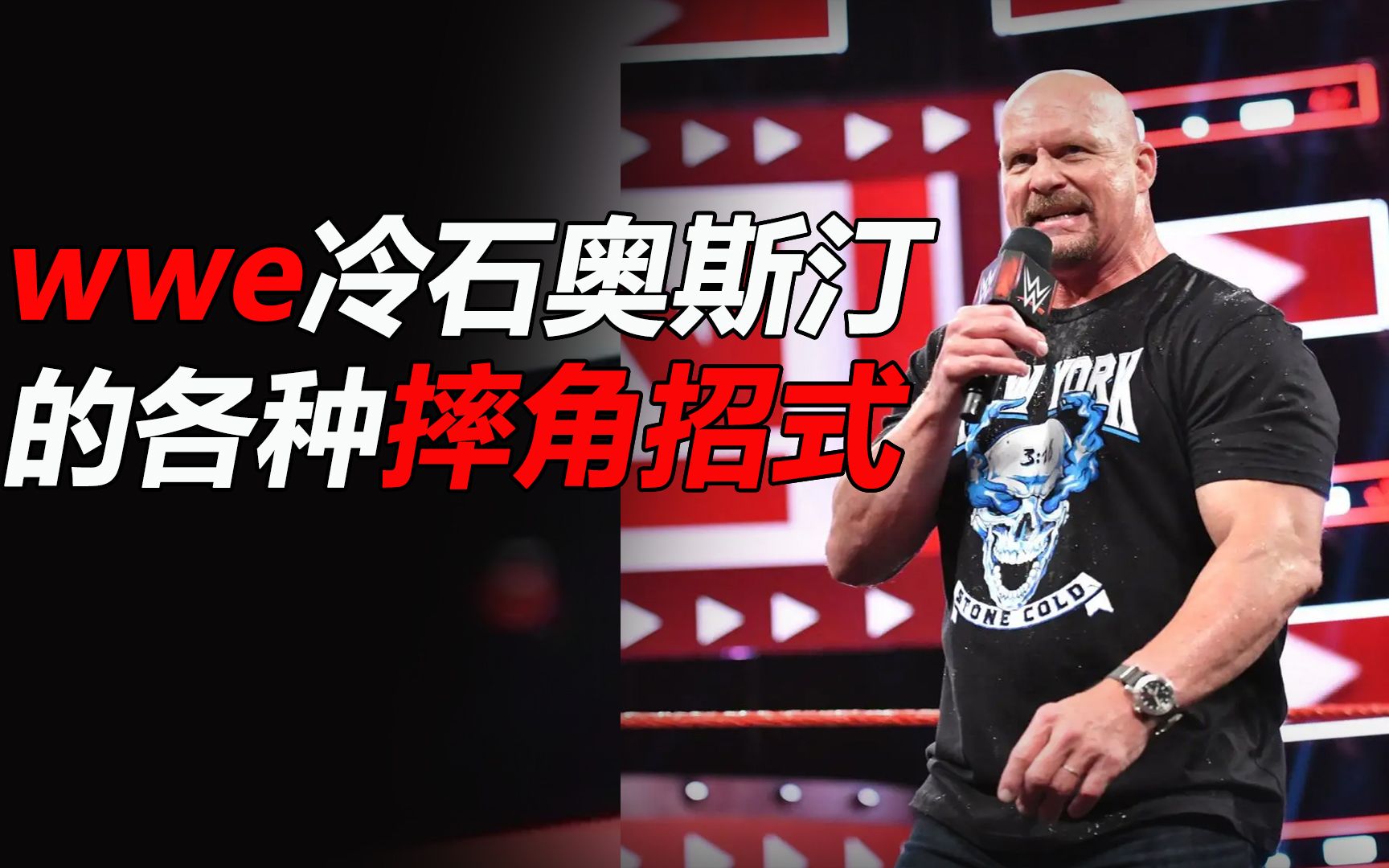 WWE冷石奥斯汀的各种摔角招式哔哩哔哩bilibili