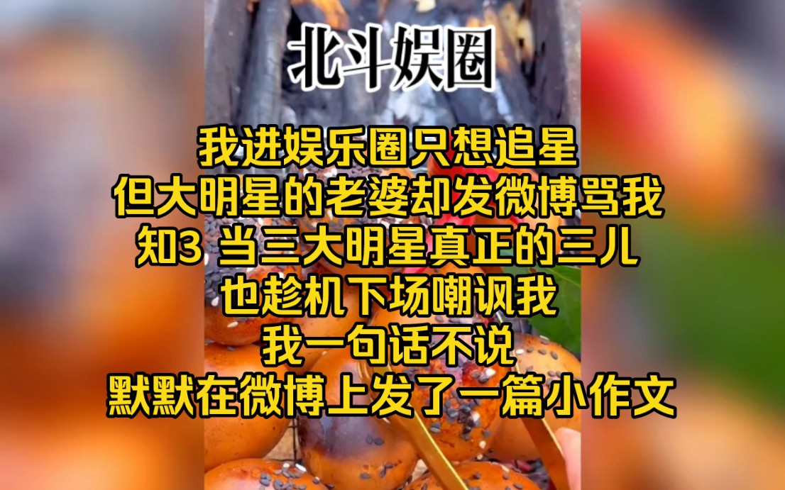 [图]我进娱乐圈只想追星，但大明星的老婆却发微博骂我，知3 当三大明星真正的三儿，也趁机下场嘲讽我，我一句话不说，默默在微博上发了一篇小作文