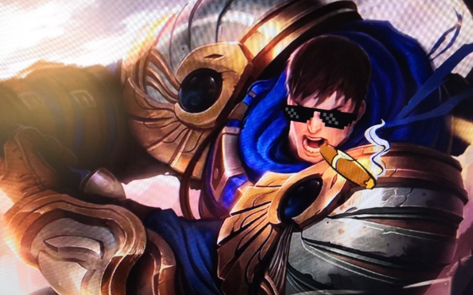 英雄联盟无尽风火轮,暴击流盖伦一q一个小朋友.