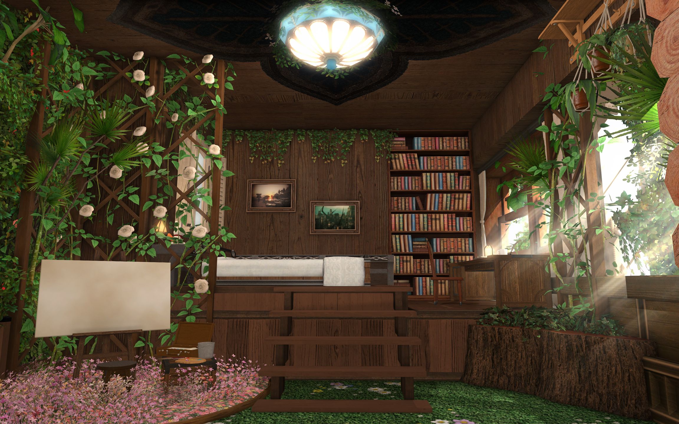 【ff14丨装修】森系阳光木屋 公寓