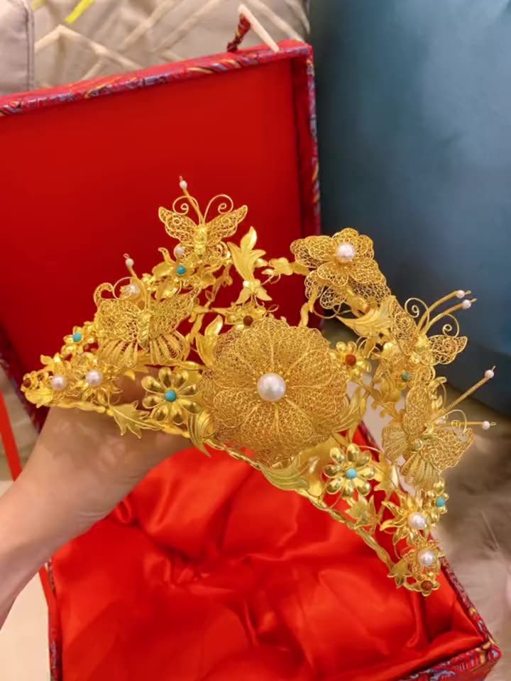 大明富婆花丝镶嵌凤冠 开箱测评