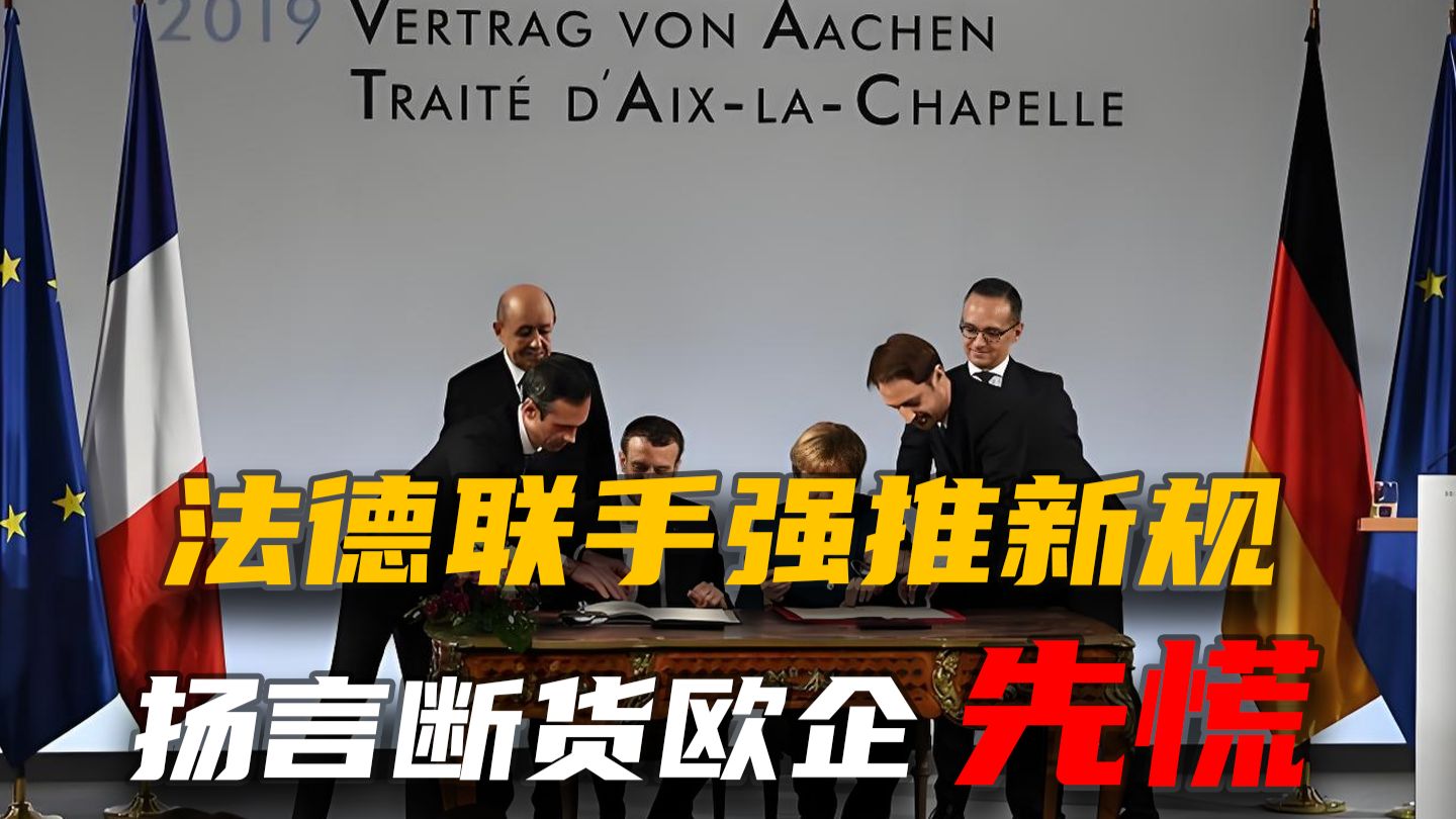 法德强推欧盟贸易新规！放话 24 小时切断中国货，欧洲企业坐不住了
