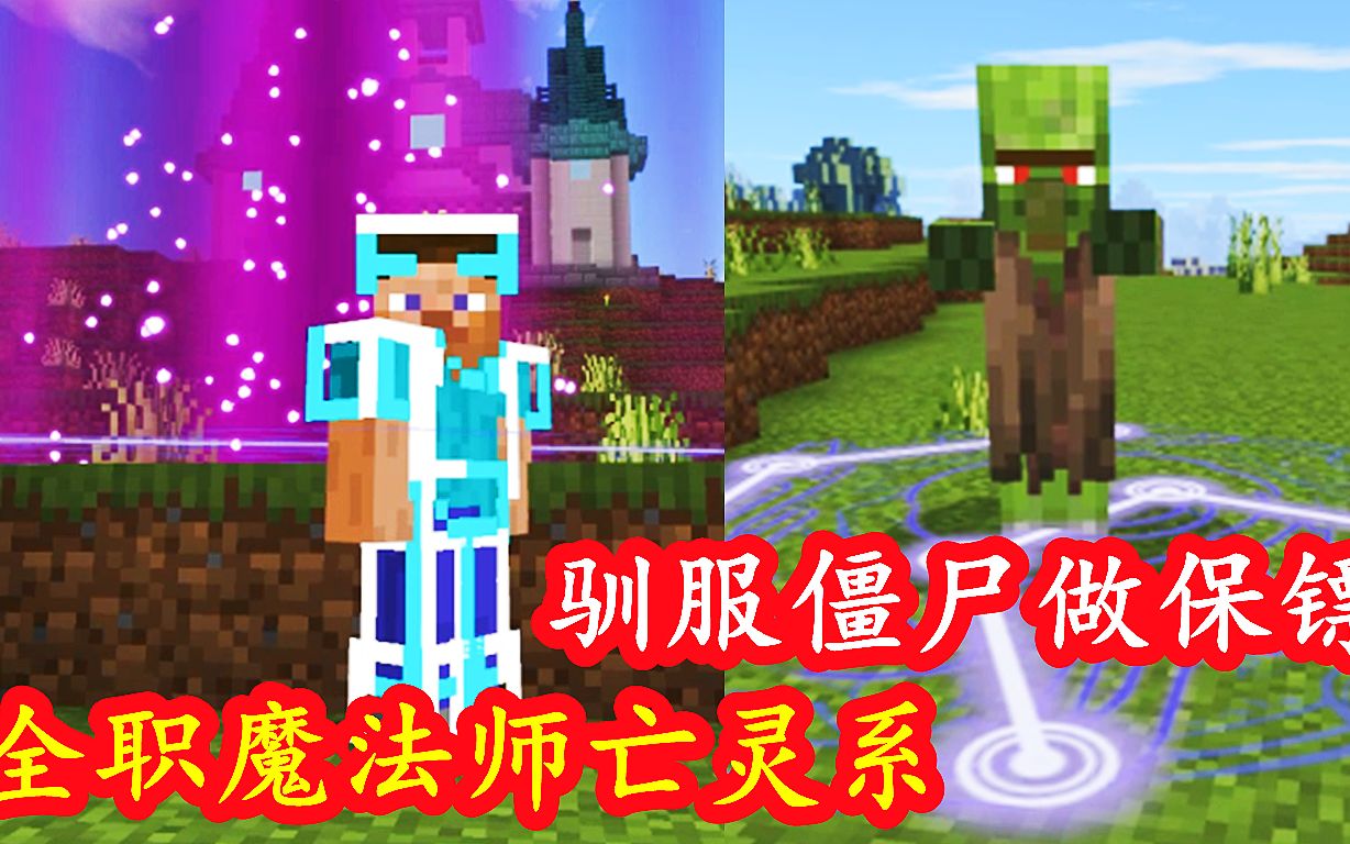 我的世界全职法师2:觉醒亡灵系魔法师,可以驯服僵尸做保镖