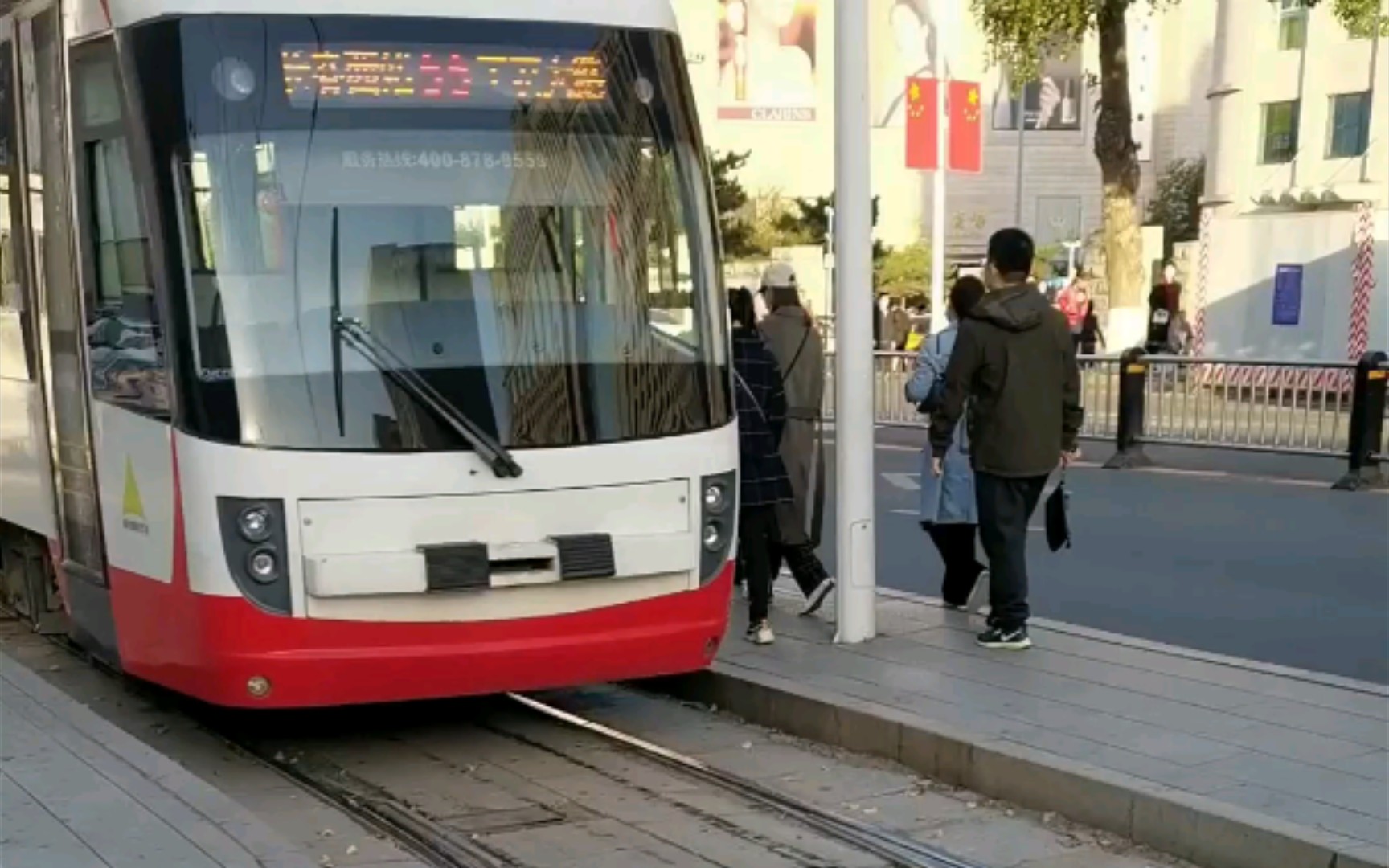 (暂时消失的景象)长春有轨电车55路在工农大路站折返