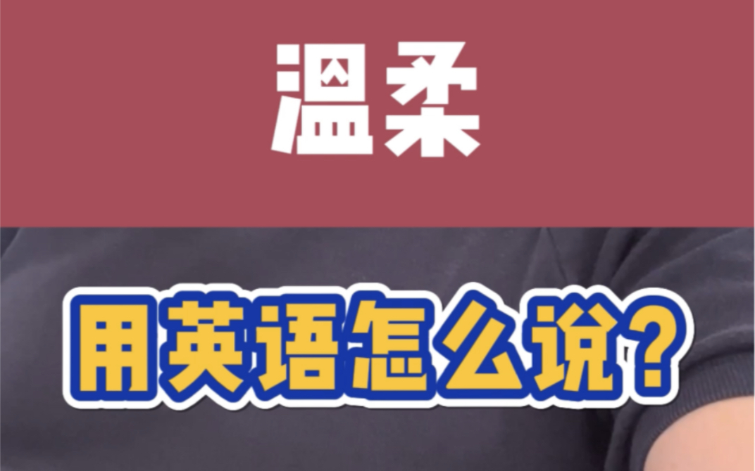 【雅思考官】“温柔”用英语怎么说?哔哩哔哩bilibili