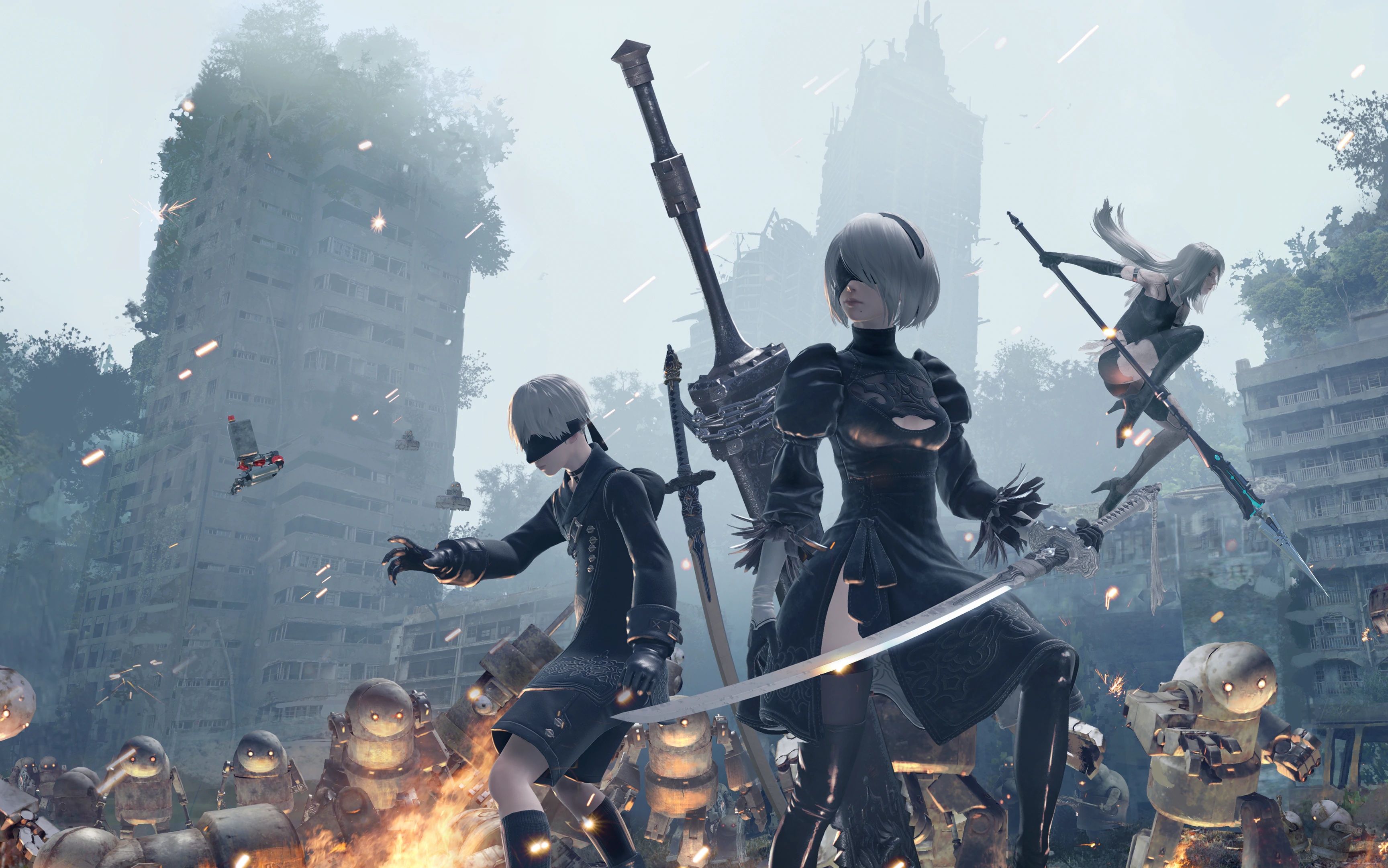 尼尔机械纪元成神版和2b小姐姐一起打爆机器人xsx游玩4k录制abcdeg