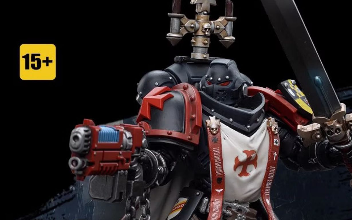 61# joytoy暗源-战锤40k/模型-黑色圣堂-圣剑兵士-隆巴斯特兄弟