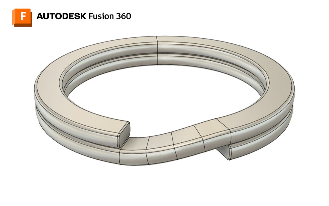 #61 钥匙圈 实体建模练习【Fusion360 教程】哔哩哔哩bilibili