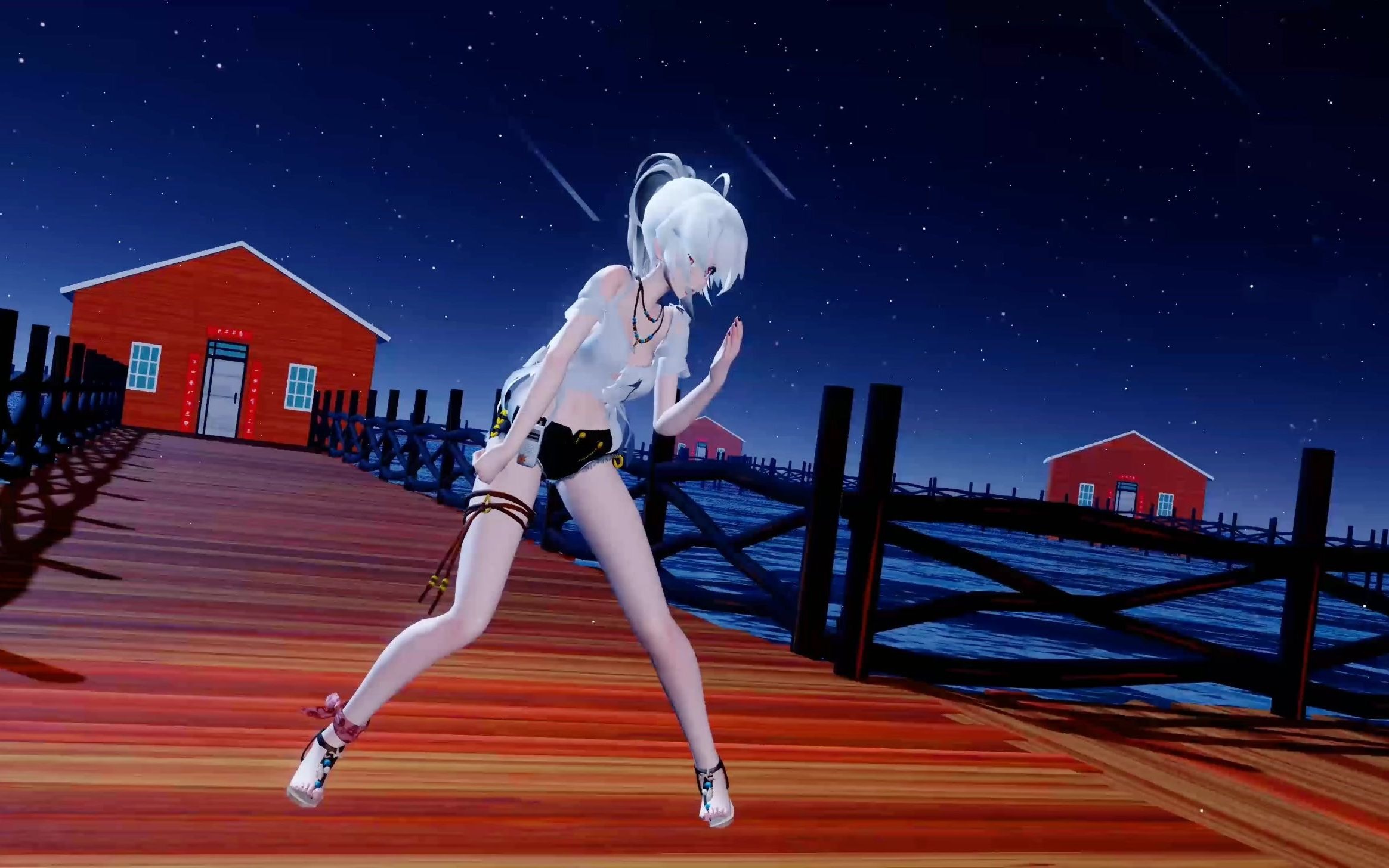 【弱音mmd/4k】 夜晚 清凉 弱音小姐姐 热舞 ～addiction_哔哩哔哩