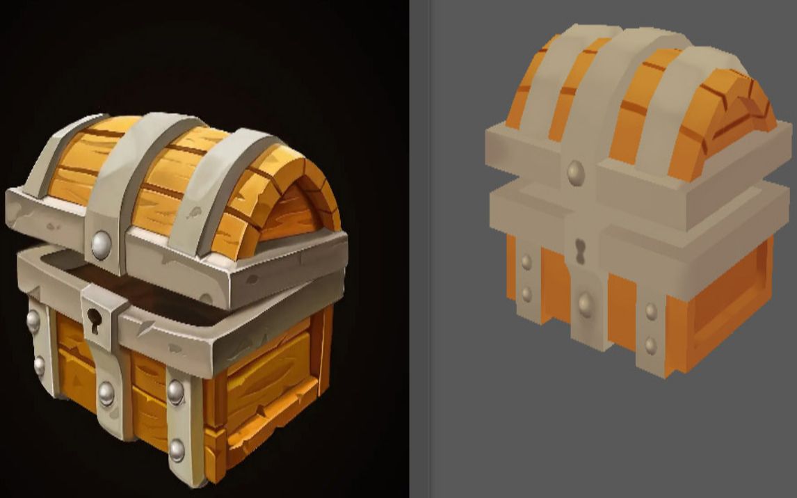 游戏道具小木箱3dmax建模,全流程制作教学新手入门必学案例!