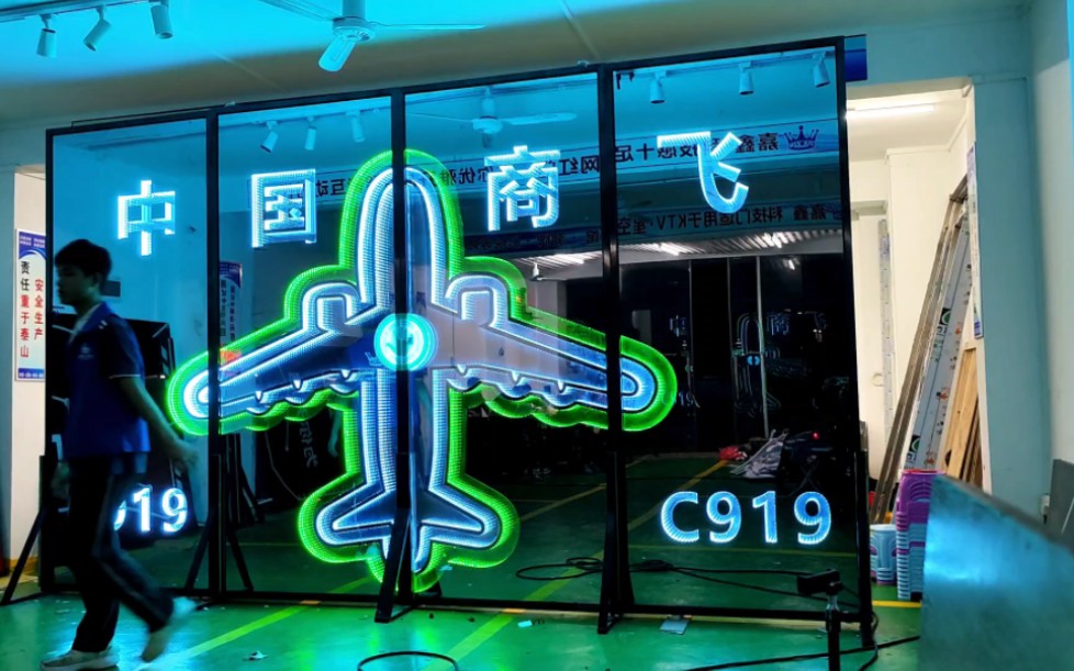 中国商飞网红门自动门 科技感爆棚 掌纹门 飞机网红门 内蒙古