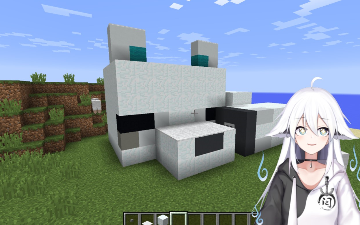 我的世界拔刀剑生存3 初用立绘 建造白色狐狸小屋_哔哩哔哩_bilibili