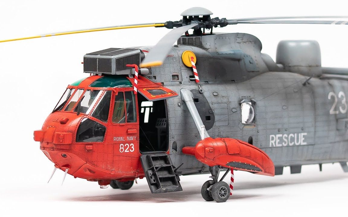 韦斯特兰"海王"hu.5反潜直升机 - airfix空修 1/48 军事模型制作