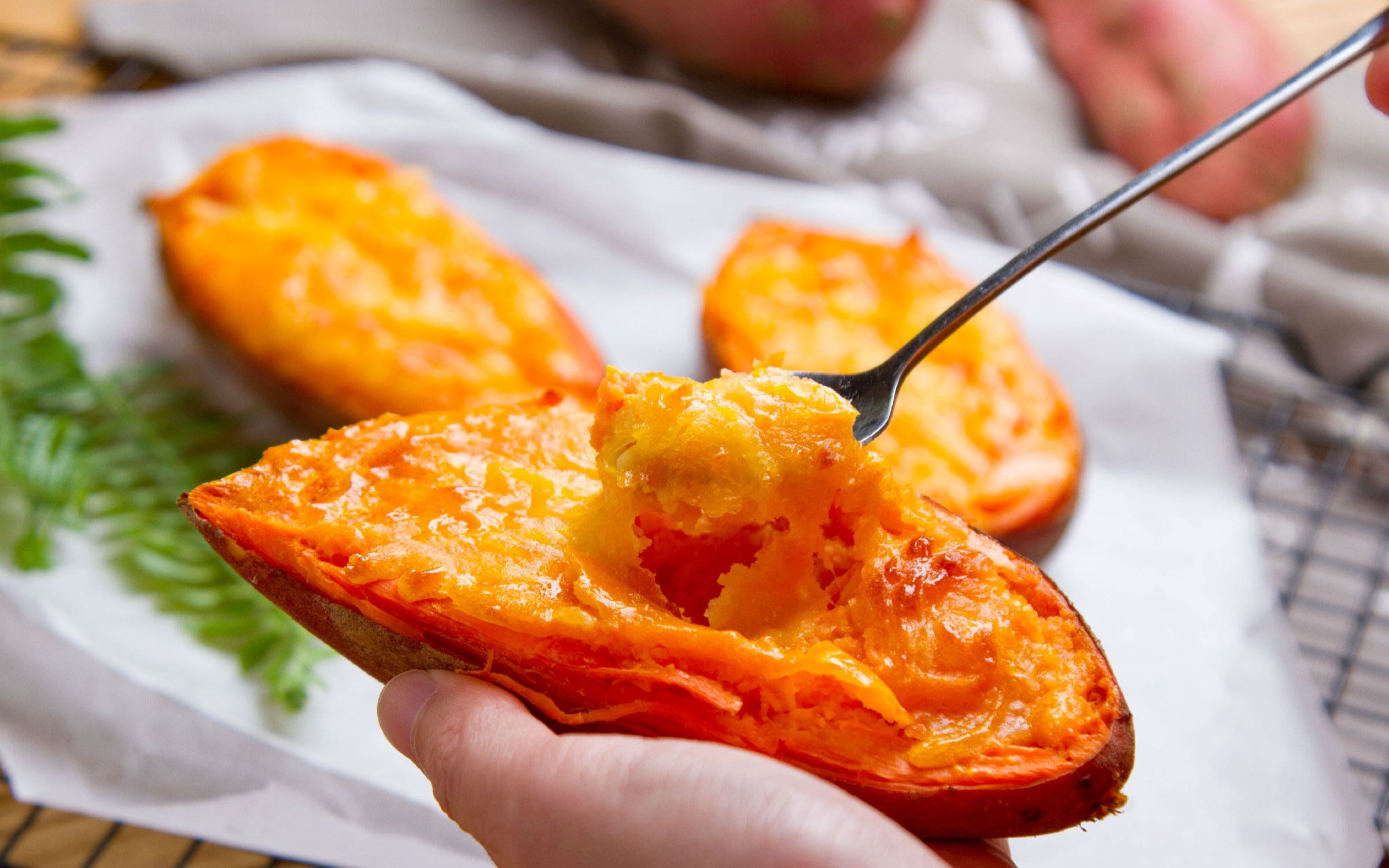 爆浆诱惑警告!这样的早餐不能多吃,我怕吃上瘾的奶香芝士焗红薯