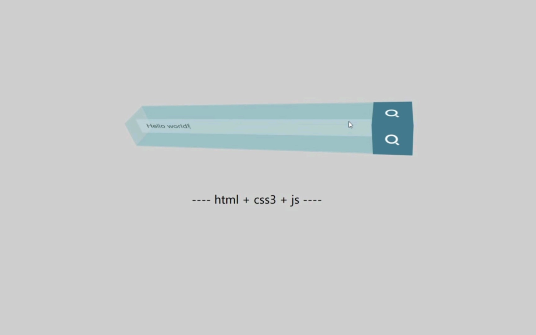 【搜索框练习】html+css3+js 3d搜索框哔哩哔哩bilibili