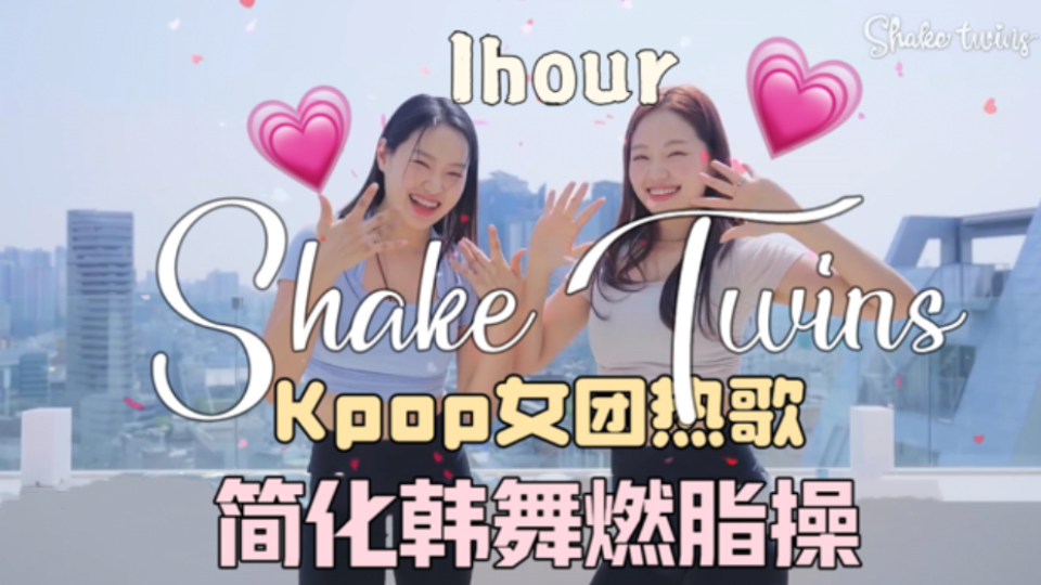 [图]【Shake twins】1小时爆火Kpop女团热歌集合 简化韩舞 有氧减肥操 女团舞蹈风格燃脂操 空腹有氧 欢乐无痛减肥健身