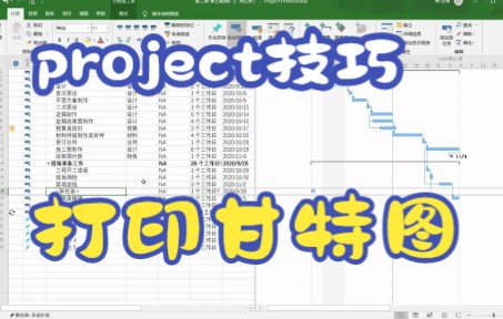 【project技巧】教你如何用project软件完成打印版甘特图并在页面制作纸张的大小哔哩哔哩bilibili