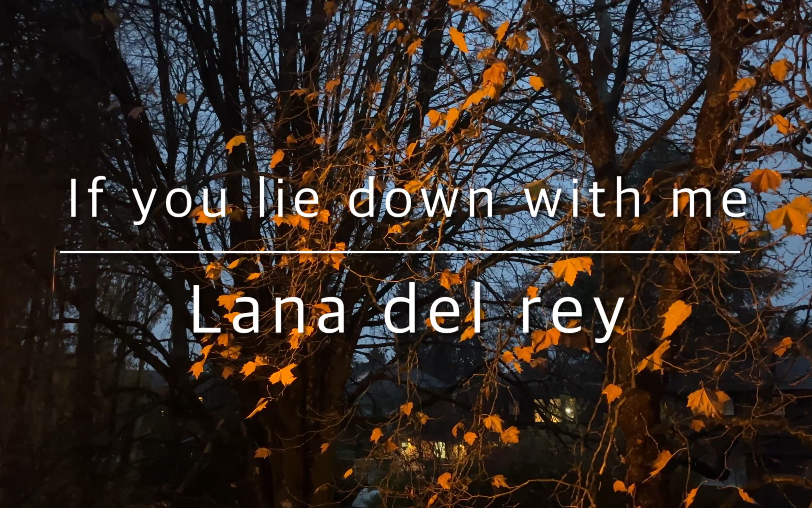 [图]伴着雨声翻唱Lana del rey-If you lie down with me