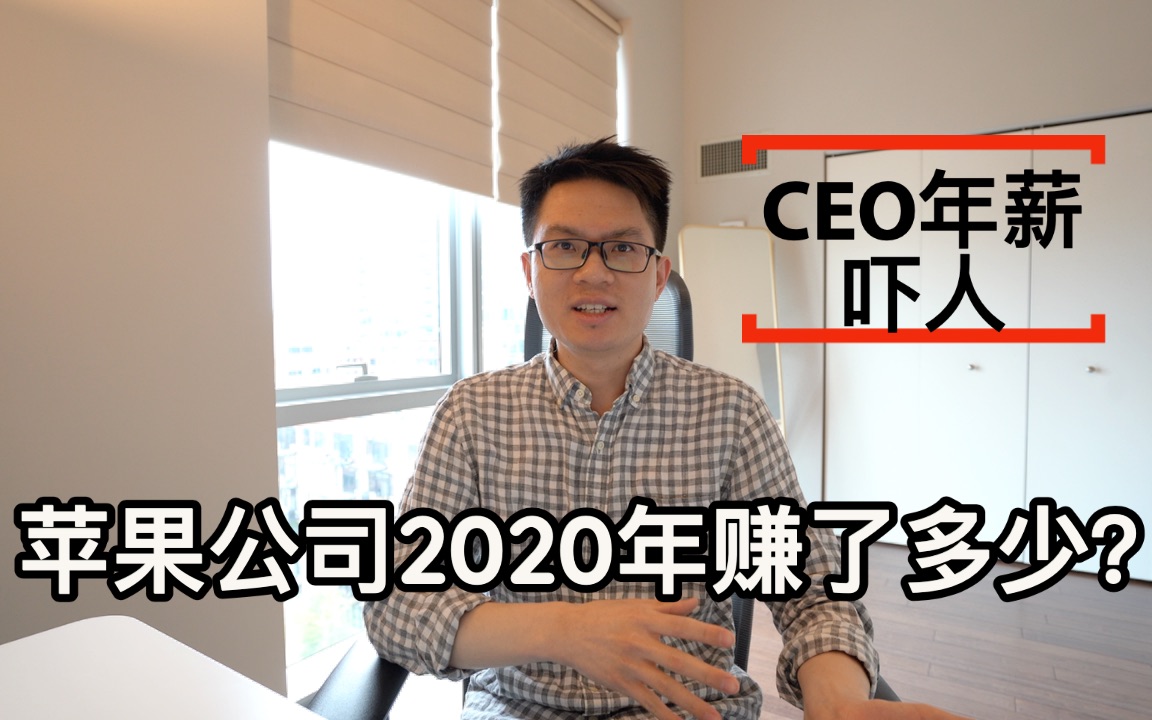 #45【财报360秒】苹果公司2020年赚了多少钱|总裁CEO年薪吓人|疫情之下的冲击|Apple哔哩哔哩bilibili