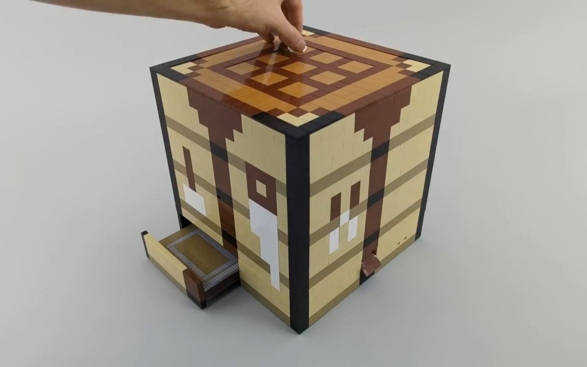 乐高我的世界moc工作台 机械可工作moc制作过程 100% working lego