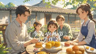 Télécharger la video: 《今天中秋节》，小学作文