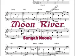 Tải video: Moon River 月亮河 Sangah Noona 钢琴谱