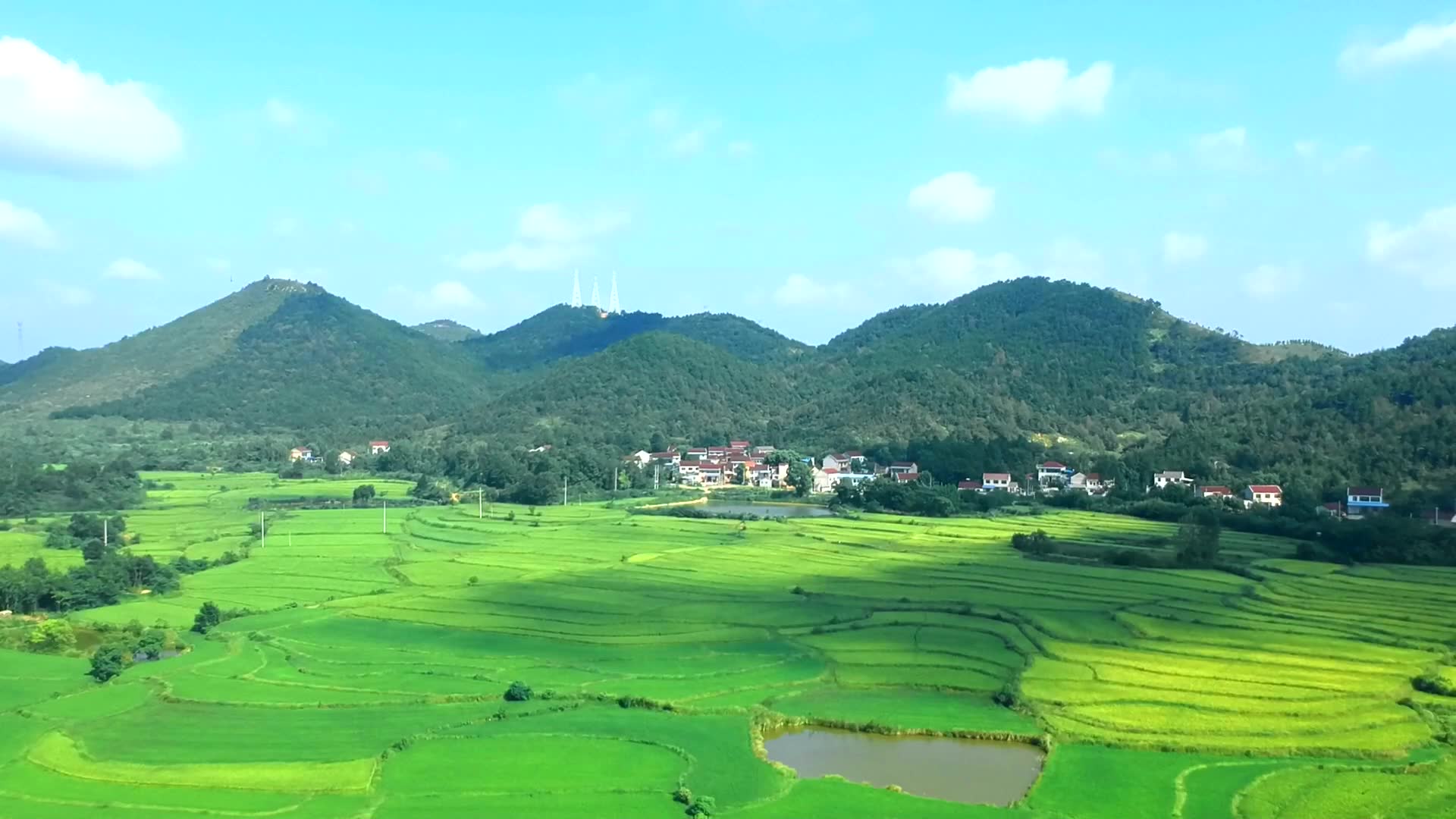 夏季航拍故乡【大疆航拍】晓的画质还可以,怀宁县腊树镇窝龙老家