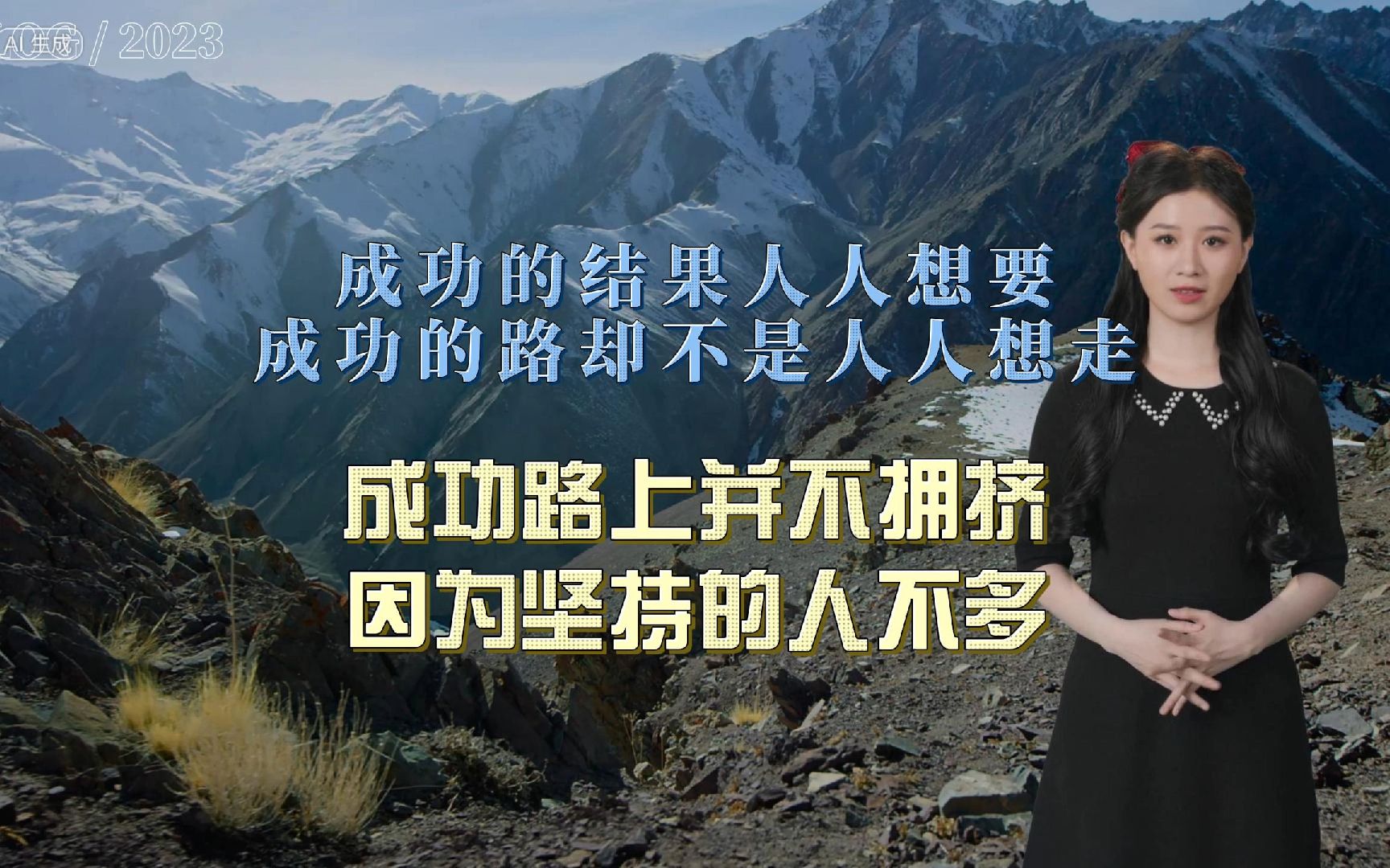 成功的结果人人想要 成功的路不是人人想走 成功路上并不拥挤 因为