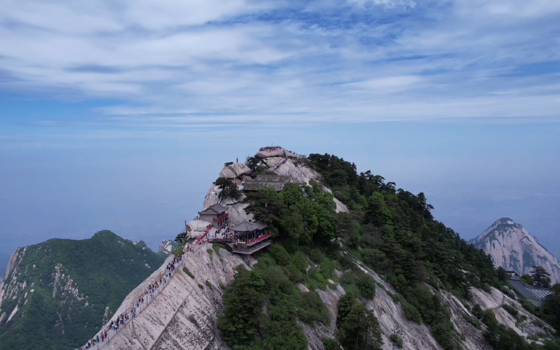 华山,西峰顶,大疆无人机航拍