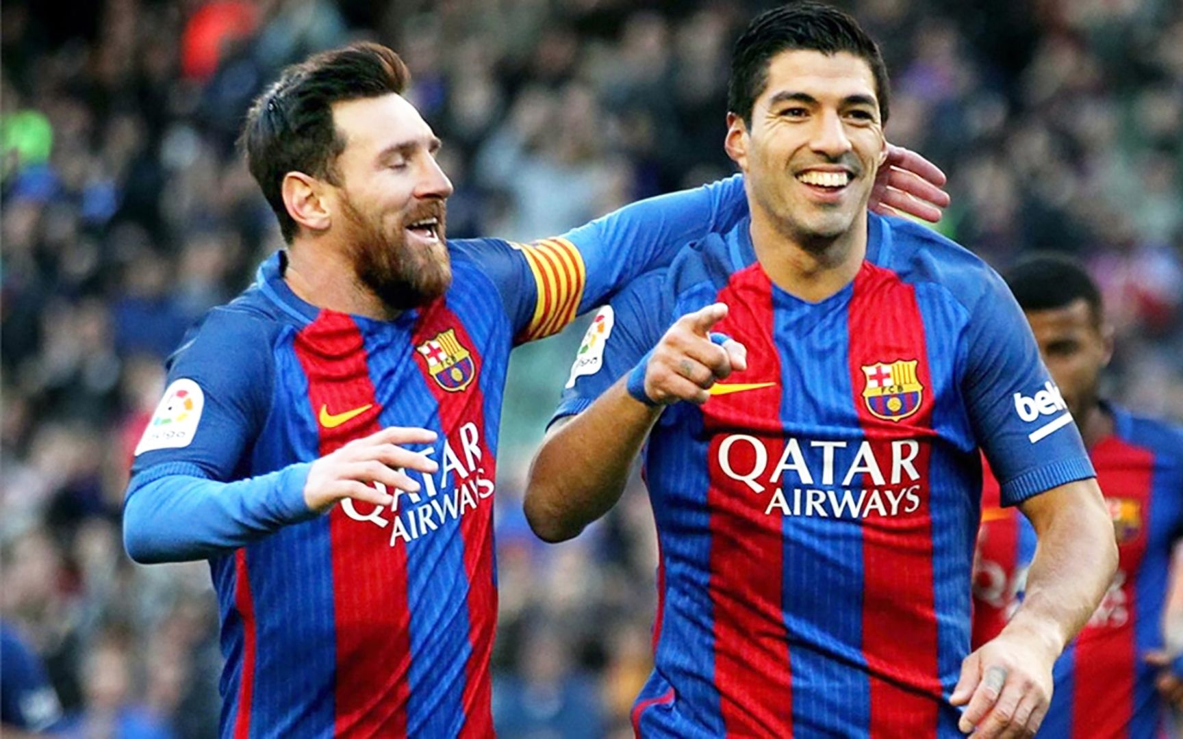 虽然内马尔走了,但梅西和苏牙的配合依然犀利,少了份花哨而已