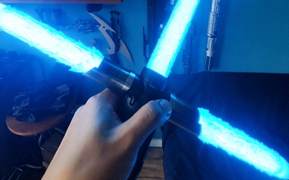 可拆装光剑特效件,凯洛伦十字光剑特效,完成交货