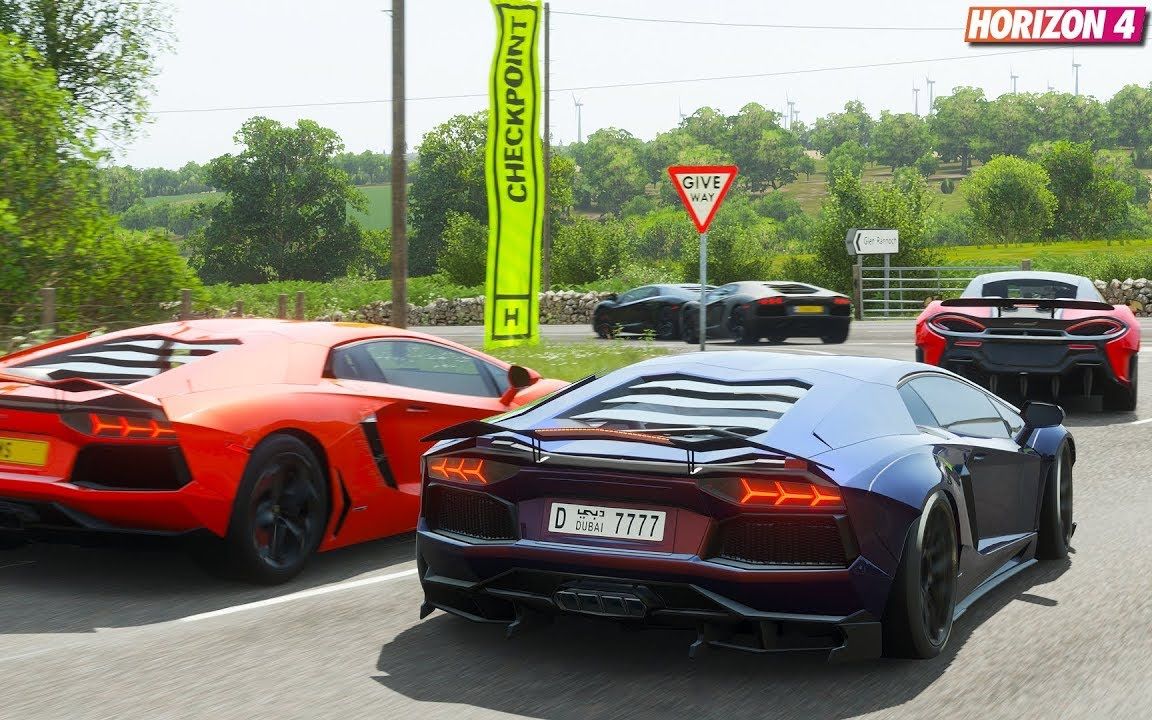 【地平线4】- 兰博基尼 aventador lp700-4 | 竞速测试_哔哩哔哩_bili