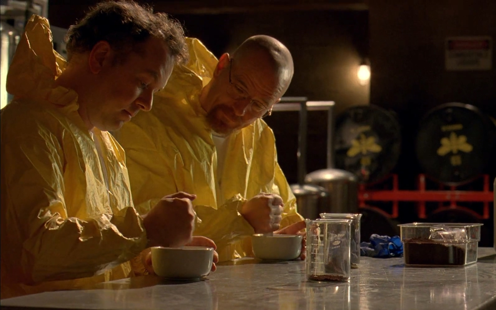 绝命毒师名场面s3e6老白和盖尔初次见面相谈甚欢